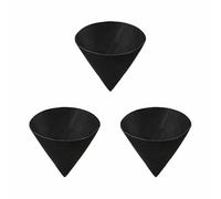 BE-TOOL Cone Shaped Planter Basket Liners 3 Pack Non-Woven Felt Hanging Basket Inserts for Outdoor Plants, 16 Inch Replacement Flower Pot Liners (Black)