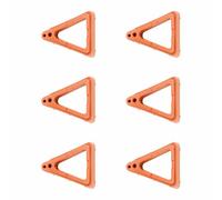 BE-TOOL Feet for Garden Pots, 6Pcs Triangle Flower Pots Feet Plastic Breathable Flowerpot Risers for Indoor and Outdoor Garden Patio (Orange-7cm*5.5cm*2.76cm/2.17in*0.59in)