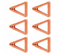 BE-TOOL Feet for Garden Pots, 6Pcs Triangle Flower Pots Feet Plastic Breathable Flowerpot Risers for Indoor and Outdoor Garden Patio (Orange-9cm*7cm*2cm/3.54in*2.76in*0.79in)