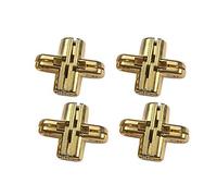 BE-Tool Hinge，2pairs Gold Hinge Invisible Hidden Cross Hinge for Folding Wooden Folding Table and Cabinet