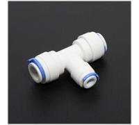 BE-TOOL Push Fit Connectors 3/8" Equal Tee Connector Quick Connector Fitting for Fridges Aquarium and Reverse Osmosis Plumbing (Pack of 5)