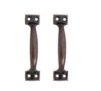 BE-TOOL Red Bronze 2 Pack Hotbed Handle, 5.43 in Door Handles External Iron Door Hardware for Gates, Barns, Shed