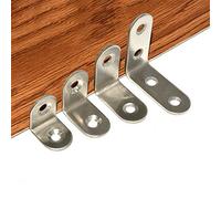 BE-TOOL Stainless Bracket, 12pcs Angle Bracket Durable Easy Install L Bracket for Wood Shelf Cabinet Chair Table Not Screws(30mm*30mm)