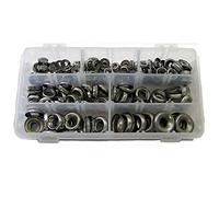 BE-TOOL Stainless Steel Cup Washers 120Pcs Finishing Washers Screw Cup Washers for Countersunk Head Wood Screws/Self Tappers (6# 8# 10# 12#)