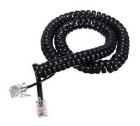 BE-TOOL Telephone Handset Cord, RJ10 RJ9 4P4C Coiled Telephone Cord Cable Line Wire, 2m / 3m /5m (Black, 1 PCS)