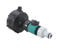 BE-TOOL Water Tank Adapter, 1pc Valve Adapter Connector IBC S60X6 Water Tank Outlet Fitting 60mm with Tap Valve