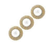 BE-TOOL Wire Wheel 3PCS 100mm Rotary Wire Brush 6mm Round Shank Flat Wire Wheels for Metal, Removal of Rust Corrosion Paint