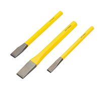 BE-TOOL Wood Chisel 3/8" 1/2" 5/8" Cold Chisels Bolster Flat Chisel Set for Wood Metal Working (Pack of 3)