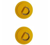 BE-TOOL Yellow 2 Pack Paddle Board D Rings, D-Ring PVC Patch Pad Canoe Rope Buckles Replacement for Inflatable Boat Paddle Board Canoe Surfboard