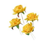 Be Trendy Premium Artificial Rose U Pin Bun Pins for Women & Girls (Pack of 4) | Bridal Juda, Engagement, Party & Festive Hairstyle. Rose U Pin, Bridal Hair Accessories, Wedding Hair Pins, Hair