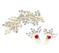 Be Trendy Premium Golden Bun Brooch & Combed Bun Pins Combo Set for Women/Girls | Poola Jada Gajra Hair Accessories | Bridal Wedding marriage woman women girl girls engagement baby shower bridal