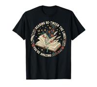Be-Tween The Lines Motivational Floral Art T-Shirt