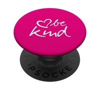 Be very Kind - Kind Love Heart Bright Pink Color Pop Sockets PopSockets Adhesive PopGrip