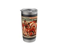 Be Vigilant, Little Pug! Retro Soviet Style Dog Stainless Steel Insulated Tumbler