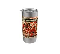 Be Vigilant, Little Pug! Retro Soviet Style Dog Stainless Steel Insulated Tumbler