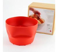 Be Ware Light Concept Silikomart | Lily 05 Multi-Purpose Silicone Basket, Red Color, Dimensions 200 x 200 mm h130 mm, Made in Italy