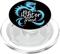 Be Water m friend Shaolin Dragon Lee quote Kung Fu fighter PopSockets PopGrip for MagSafe