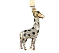 BE WHAT YOU BELIEVE Luxury Rhinestone Giraffe Keyring, Keychain, Charm Accessory (CRYSTAL)