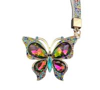 BE WHAT YOU BELIEVE Luxury Rhinestone Jewel Butterly Keyring, Keychain, Charm Accessory (MULTI)
