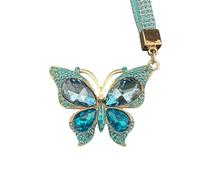 BE WHAT YOU BELIEVE Luxury Rhinestone Jewel Butterly Keyring, Keychain, Charm Accessory (TURQUOISE)