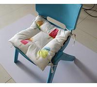 Be&xn Cartoon chair cushion, Square Seat back Pp cotton Chair cushions with ties For kids children boy girl stool pad-B 26x26cm(10x10inch)