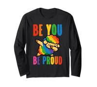Be You Be Proud LGBTQ+ Rainbow Sheep Pride Long Sleeve T-Shirt