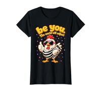 Be You The World Will Adjust Chicken Value Graphic T-Shirt, Women, Black, M
