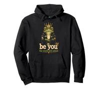Be You The World Will Adjust Frog King Vintage Illustration Pullover Hoodie