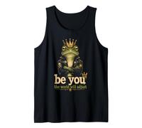 Be You The World Will Adjust Frog King Vintage Illustration Tank Top