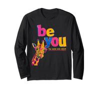 Be You The World Will Adjust Giraffe Retro Pop Art Long Sleeve T-Shirt