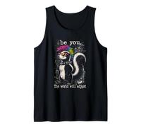 Be You, The World Will Adjust. Punk Skunk Tank Top