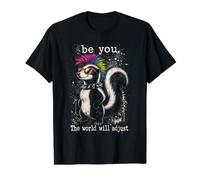 Be You, The World Will Adjust. Punk Skunk Value Graphic T-Shirt, Men, Black, XL
