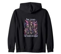 Be You The World Will Adjust Skeleton Crew Zip Hoodie