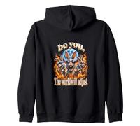 Be You The World Will Adjust Wild Rabbits Zip Hoodie
