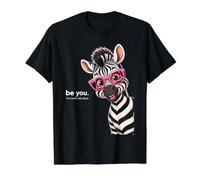 Be You, The World Will Adjust. Zebra Design Value Graphic T-Shirt, Men, Black, XL