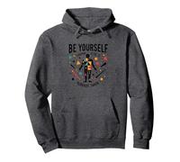 Be Yourself Everyone Else Is Already Taken Motivational Pullover Hoodie, Adult Unisex, Dark Heather Grey, XXL