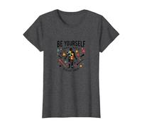 Be Yourself Everyone Else is Already Taken Motivational T-Shirt, Women, Dark Heather Grey, 3XL