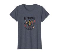 Be Yourself Everyone Else is Already Taken Motivational T-Shirt, Women, Heather Blue, S