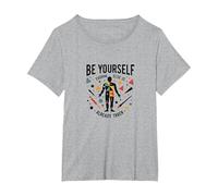 Be Yourself Everyone Else is Already Taken Motivational T-Shirt, Women's Plus, Heather Grey, 2X