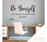 Be Yourself. Everyone Else is Already Taken - Wall Sticker Motivational Quote - Oscar Wilde [Medium] [White]