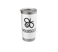 Be Yourself Funny Cute Bumble Bee Adorable Nice Honeybee Stainless Steel Insulated Tumbler