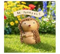 Be Yourself Hedgehog Figurine Resin Desk Decor, Cute Animal Statue