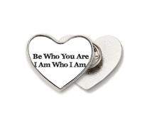 Be Yourself Inspirational Quote Heart Metal Pin Brooch Clip Love