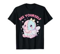 Be Yourself Patchwork Bee Graphic T-Shirt