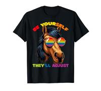 Be Yourself They’ll Adjust Rainbow Pride Horse T-Shirt
