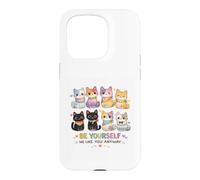 Be Yourself We Like You Anyway Funny Inclusive Cat Case for iPhone 15 Pro