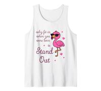 Be Yourself - Why Fit in When You were Empowering Flamingo Tank Top