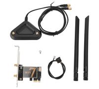 BE200NGW PCI Ex1 WiFi Card Ultra Fast 8774Mbps WiFi 7 Bluetooth 5.4 Wireless Network Adapter with 8DB Antenna for Desktop PC Linux Chrome OS (With Detachable Extended Antenna Base)