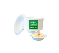 Be4Ever 100 Pack Disposable Paper 12oz-Eco-Friendly, Sugarcane White Biodegradable, Compostable Soup Bowls for Dessert Christmas Party BBQ Picnic