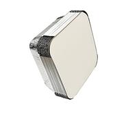 Be4Ever Aluminium Foil Trays with Lids - Large Tin Containers Paper for Roasting Baking Oven Safe Broiling Cooking Food Storage and Freezing 9 x inch Square (20 Lids) (FCB05)